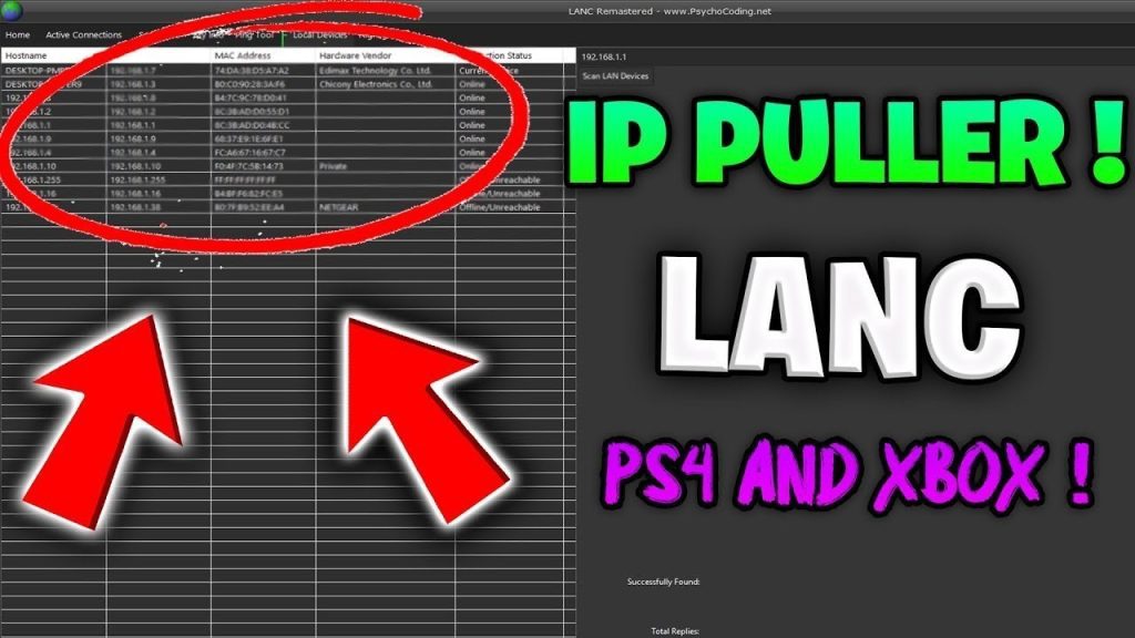 Pull IPs with Lanc Remastered