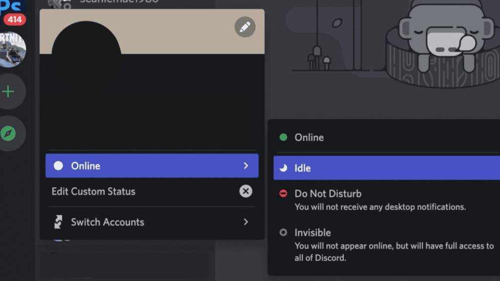 What does idle mean on discord